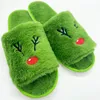 Slippers Kerstmis Elk Antlers Plush Open Teen Sandalen Verkopen Mode en schattig Home Non-Slip Warm Festival