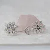 1,5ct 10K 14K Solid Gold Flower Kształt Diamentowy Kolczyki z diamentami