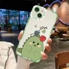 Cell Phone Cases For IPhone 14 15 Pro Max Case Cartoon Dinosaur Pink Pig Phone Case for IPhone 11 12 13 Pro Max X XS XR 7 8 Plus SE Cover J240418