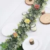 Fleurs décoratives 3 pcs fausses guirlande 6ft verdure artificielle de soie en vrac feuille les vignes pour le cimetière suspendu de mariage