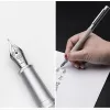 Ручки с полной металлической ручкой настройка 0,4 мм/0,5 мм роскошной ручки для подарков высококачественные студенческие писательские принадлежности для бизнеса канцелярские товары