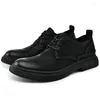 Dress Shoes 2024 Men Leather Casual Soft Mens Sneakers Ademende mocassins wandelen rijden