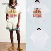 High Edition 2023 Sommer New American Street Fashion Rhude Printed Mens und Damen OS LOSS FIT T-SHIRT