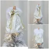 Party Decoration Christmas Tree Top Angel Light Led Ornament Art Crafts Supplies for Inhoor Outdoor Garden Yard Decorations Gift