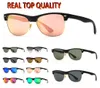 Mens Fashion Sunglasses Vintage Oversized Sunglasses Ray Brille Sun Glasses Ray Classic UV Protection Glass Lenses with Leath6554025