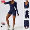 Sport Sets Yoga Align Lu Long One-piece Sleeve Suit Dance Fiess All-in-one Sports Women Sexy Bodysuit Active Wear Gym Jumpsuits Lemon Gym R