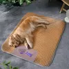 Summer Pad Mat Rattan Weave Breattable Dog Cooling Cat Nonslip Sleeping Rest Cushion Pet Antibite Wearresistant Nest 240418