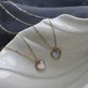 Colliers pendants Collier de coquille de luxe clair coréen Collier blanc pour femmes