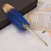 Office Supplies Business Gift Writing Feather Ballpoint 0.5mm Pen Decor