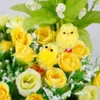 Ensembles de vêtements 36pcs Pâques Chick Small Soft Novelty Toys Animal en peluche pour la fête Favor DIY Bonnet Décorations