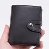 THOTHS ALLUMINUM RFID Credit Card Worth Worthets for Men Women ID Holder Cash Coin Borse Key Wallet Leathe