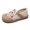 Summer Women Casual Buty płótno gai vintage czarne różowe czarne niebieskie mieszkania sezon zewnętrzny swobodny butę rozmiar 36-40