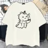 Women's T-Shirt Love Cartoon Little Dinosaur Pattern Women T Shirt Strt Casual Plus Size Tops Cotton Fashion T Summer Hip Hop Short Slve Y240420