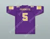 Aangepaste naamnummer Heren Jeugd/Kinderen Leonard Fournette 5 St. Augustine High School Purple Knights Purple Football Jersey Top gestikt S-6XL