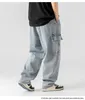 Men's Jeans Man's Cargo Pants Men Oversize Outdoor Casual Trousers Multi Pocket Pure Cotton Wide Leg Streetwear Hip Hop Clothing