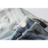Herren Jeans Designer Jeans AM Jeans 8808 Hochwertiges Modes Patchwork Ripped Leggings 28-40