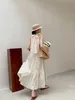 Fashion Femmes Hobe Robes en dentelle NOUVELLE ROBE LONNE FEMME SUMBRE NOUVELLE broderie blanche de style chinois Super belle robe sociale sans manches