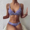 Atuação feminina de roupas de banho alta Corte duas impressão Sexy Bikini Piece Lace Tistia de banho Up Swardeswears Sunflower Tanho de banho