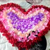 Decorative Flowers 1bag/pack Purple Artificial Rose Petals Non-woven Fake Flower Wedding Decoration Proposal Birthday Stage Layout Hand