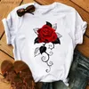 Dames t-shirt dames mode t-shirt roze 3D printen dagelijkse casual shirt shirt shirt 2023 zomerkleint nek eenvoudige strt dames kleding y240420