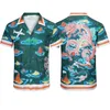 Designer t-shirts populära märke casablanc en kort ärm mäns tryckt skjorta hawaiian kort ärm andas andas och torr