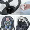 Babybond Bluetooth Swing Swing с музыкальным динамиком, 3 позициями места, 5 -точечный ремень жгута, 5 скоростей и пульт дистанционного управления - портативные детские качели для младенцев