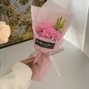 Decorative Flowers 3 Heads Soap Flower Bouquet Teacher's Day Scented Artificial Carnation Mother's Room Decoration