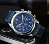 2024 New Luxury Men's Watch Quartz Ausdauer Pro Chronograph 44mm Leder Uhren Band 1884 Männer Uhren Hardx -Glas -Armbanduhren