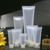 Storage Bottles Refillable Travel Leakproof Plastic Tubes Sample Packing Jars Squeezable Makeup Container With Screw