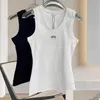 Serbatoi da donna camis donne e top designer abiti da serbatoio a maglia da ricamo a maglia senza maniche top sport traspiranti drop delivery dhxnk