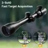 Scopes 39x40 Tactical Riflescope Zielony czerwony Illumined Scope Scope Airsoft Polowanie na mocowanie szyny 11/20 mm