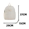 Backpacks 2024 Winter Thick Lovers' Backpack Quality Cotton Fashion Portable Students' School Rucksack Medium Beige Unisex Travel Knapsack