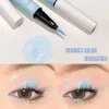 Eyeliner Baby Blue Glitter Eyeliner Pen Galaxy Highlighter Eyeshadow Silkworm Pencil Longlasting Diamond Shiny Eye Makeup Waterproof