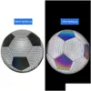 Bolas estilo luminoso fútbol bola reflectante brillo de fútbol tamaño 4 5 pup slip resistente al entrenamiento infantil futbol 230113 Drop deli dh2vm
