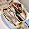 Kosmetiktaschen umgehen große Kapazitätsreisetasche wasserdichte PU Leder Make -up Reißverschlussbeutel für Frauen Mädchen Drop Lieferung Gesundheit Schönheit CA OTPJQ