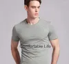 Herrenanzüge B9028 Marke Cotton Herren T-Shirt O-Neck Pure Color Kurzärmel Männer T-Shirt XS-3xl Man T-Shirts Top Tee für männlich