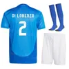 2024-25ユーロカップ22 Zaniolo Soccer Jersey 8 Jorginho 19 Frattesi 14 Chiesa Donnarumma Retegui Barella Pellegrini di Lorenzo Football Shird KitsナショナルチームYidali