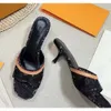 Slippers Designers Sandálias Selppers Sapateiros Sapateiros de Sapol Sapol Salto Moda Denim Jeans de Cahide Deputado Alto Caso Mulher Sandália Novizador
