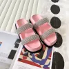 Luxury Sandal Pool Beach Chaussures Diamond Slipper Platform Black Sliders Designer Hommes Mule Mule Summer Sunny Outdoor Indoor Casual Shoe femme Sandale Slide Girl Flat Loafer