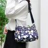 Bags Women's Bag New Waterproof Fabric Flower Material One Shoulder Bag Large Capacity Casual Crossbody Bag Middle and Mommy Handbag