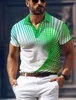 Geometry masculino impressão de negócios 3d Casual Golf Polo de manga curta Camisas pólo de manga curta