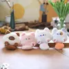 1pc 14cm kawaii macio animal de pelúcia de gato de gato de gato de pelúcia pingente de pingente de bugiganga de bugiganga 240418