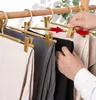 High Grade Strong Aluminum Pants Racks Skirt Bottom Hanger with Clips Adjustable Heavy Duty Silver Gold Metal Dress Hanger