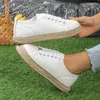 Casual schoenen lente en herfst dames werk katoenen stof veter ronde hoofd solide kleur mode sporten