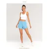 Yoga Lu-01 Outfit da donna Shorts High Waist Esercitati pantaloni corti indossare ragazze che gestiscono pantaloni per adulti elastici per abbigliamento sportivo foderato ad alta qualità 922