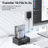 Enclosure RSHTECH Hard Drive Docking Station SATA to USB 3.0 Dual Bay Adapter with SD/TF for 2.5/3.5" SSD HDD Offline Clone Enclosure