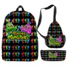 Plecaki popularne młode moje śpiewowe potwory 3pcs/set plecak 3D print bookbag laptopa plecak plecak to torby na piersi