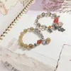 geomancy accessory Colorful Hair Single Circle Koi Salt Source Agate Abacus Sier Niche Jewelry Accessories Crystal Bracelet