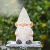 Garden Decorations Gnome Resin Structure Stable Bottom Retro Style Figurine For Patio Porch Pointed Head