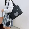 Bags Japanese JK School Uniform Shoulder Bags Women's Heart Student Handbag Cosplay Anime School Bag Large Capacity Handbags Totes